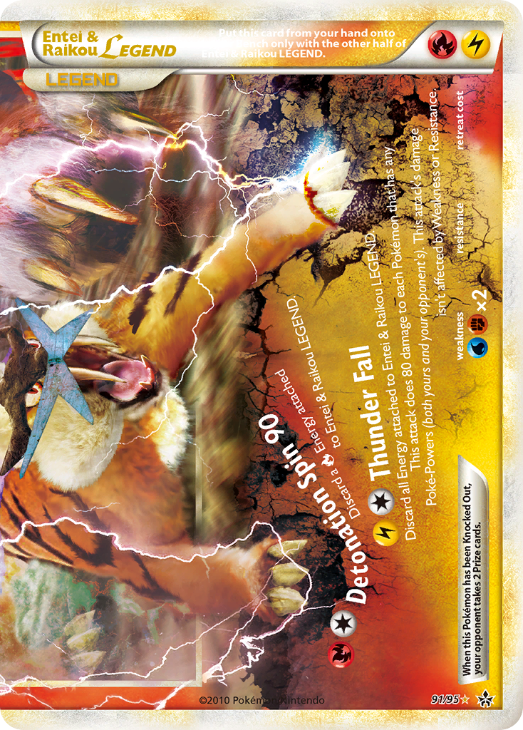 Unleashed Entei & Raikou LEGEND (bottom) #91/95